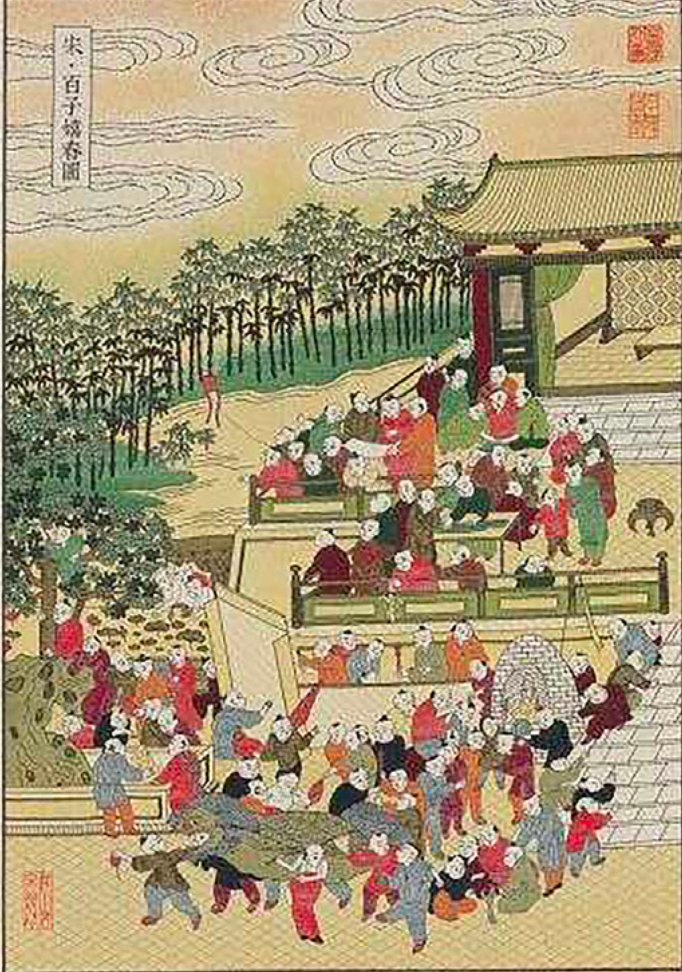 百子嬉春图